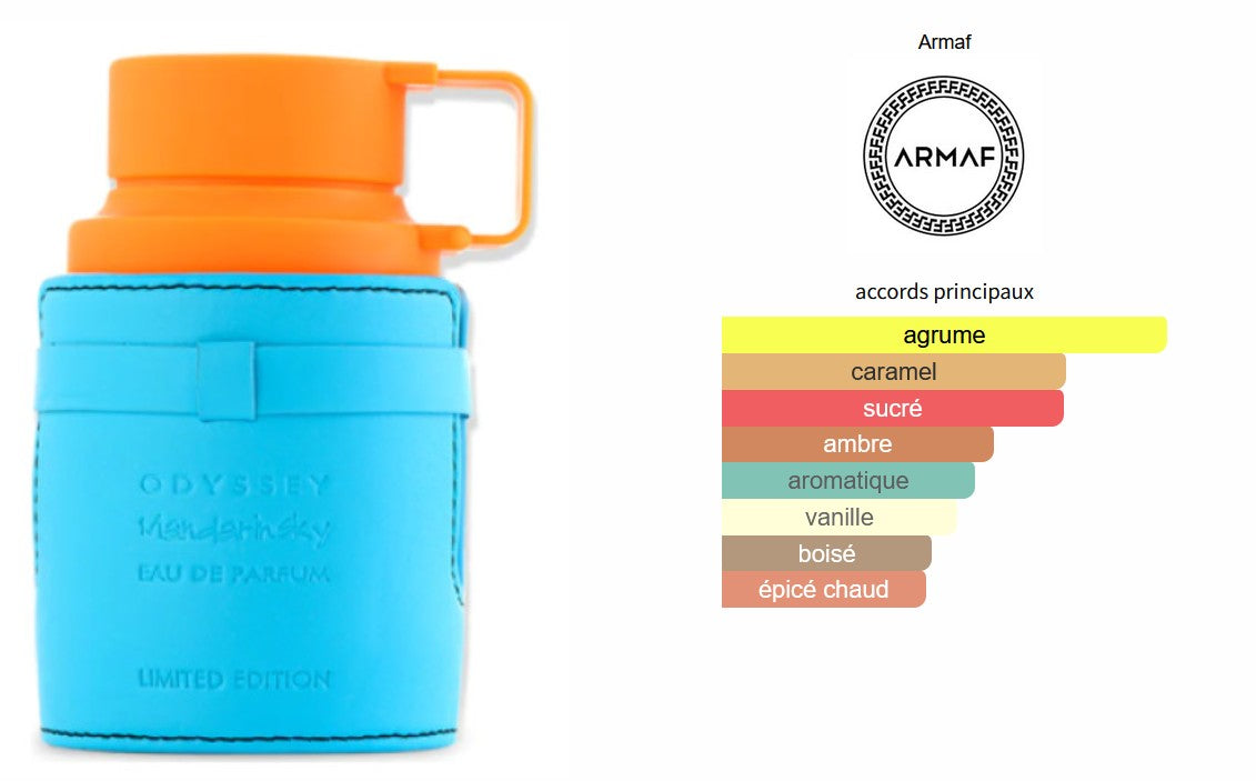Armaf Odyssey Mandarin Sky - Échantillon de Parfum 5ml/2ml - Format de Voyage - Parfum du Moyen-Orient
