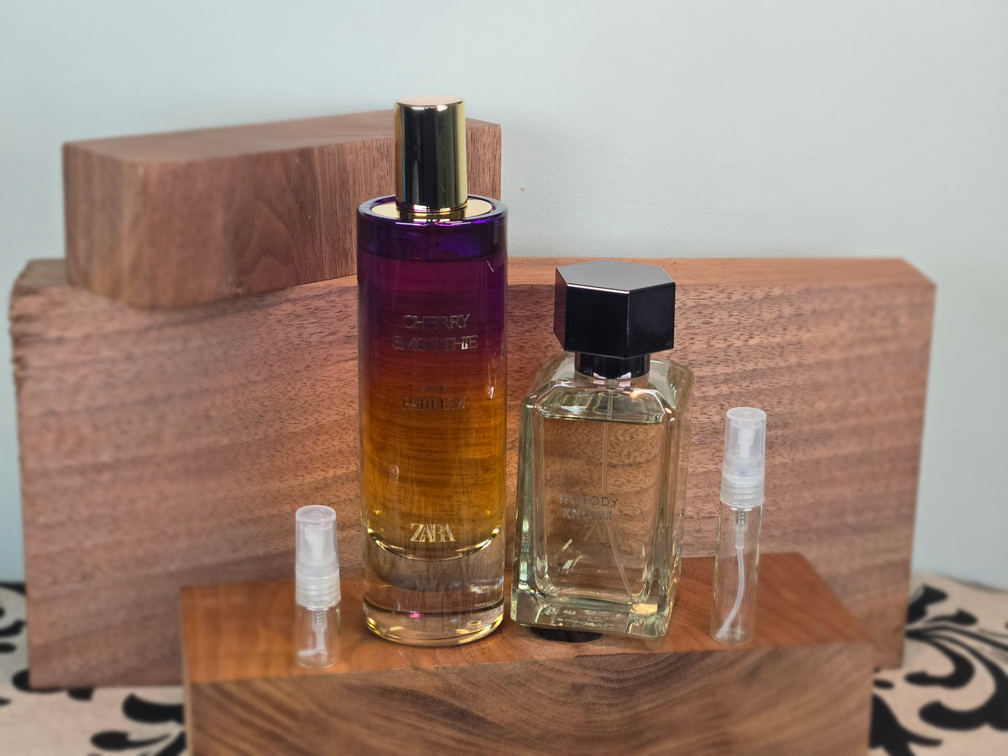 Cherry and Wood Combination - Zara Cherry Smoothie and Zara Nobody Knows - Perfume Sample 5ml/2ml