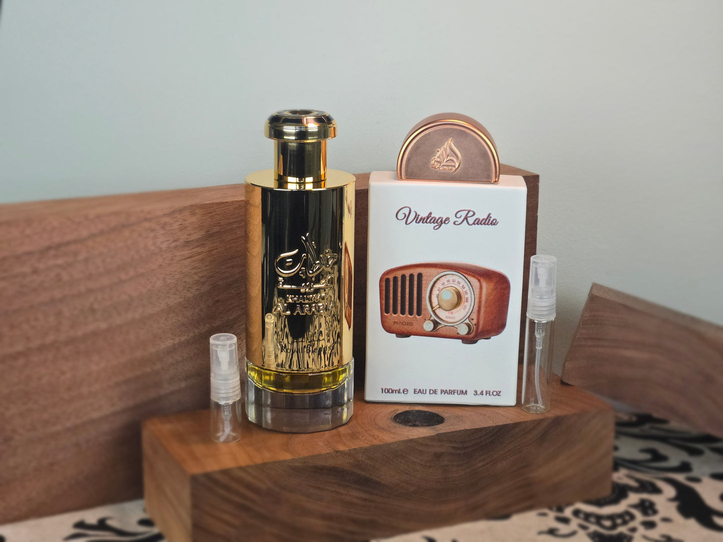 Aromatic and Fruity Combination - Lattafa Vintage Radio and Khaltaat Al Arabia Royal Blends - Perfume Sample 5ml/2ml