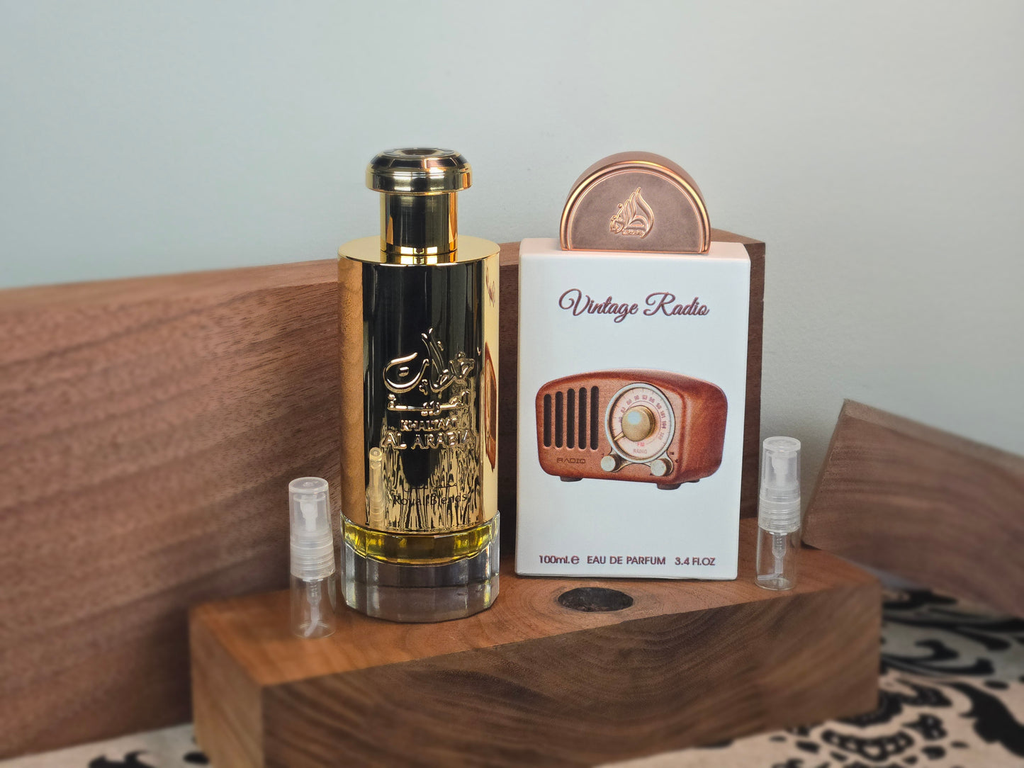 Aromatic and Fruity Combination - Lattafa Vintage Radio and Khaltaat Al Arabia Royal Blends - Perfume Sample 5ml/2ml