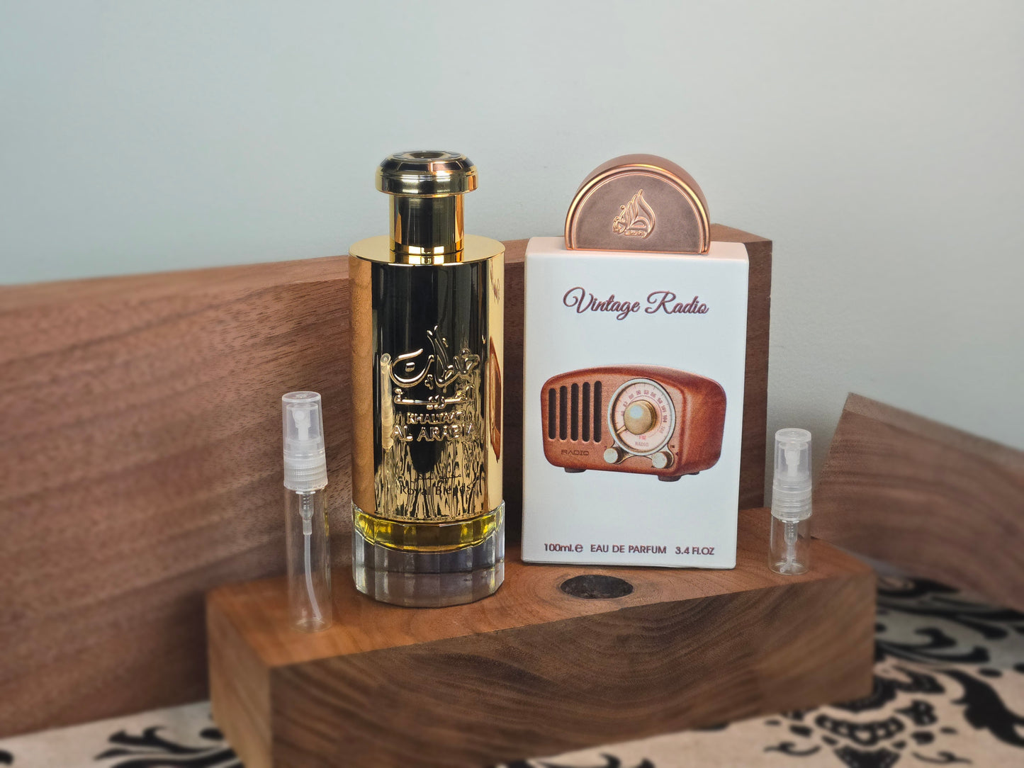 Aromatic and Fruity Combination - Lattafa Vintage Radio and Khaltaat Al Arabia Royal Blends - Perfume Sample 5ml/2ml