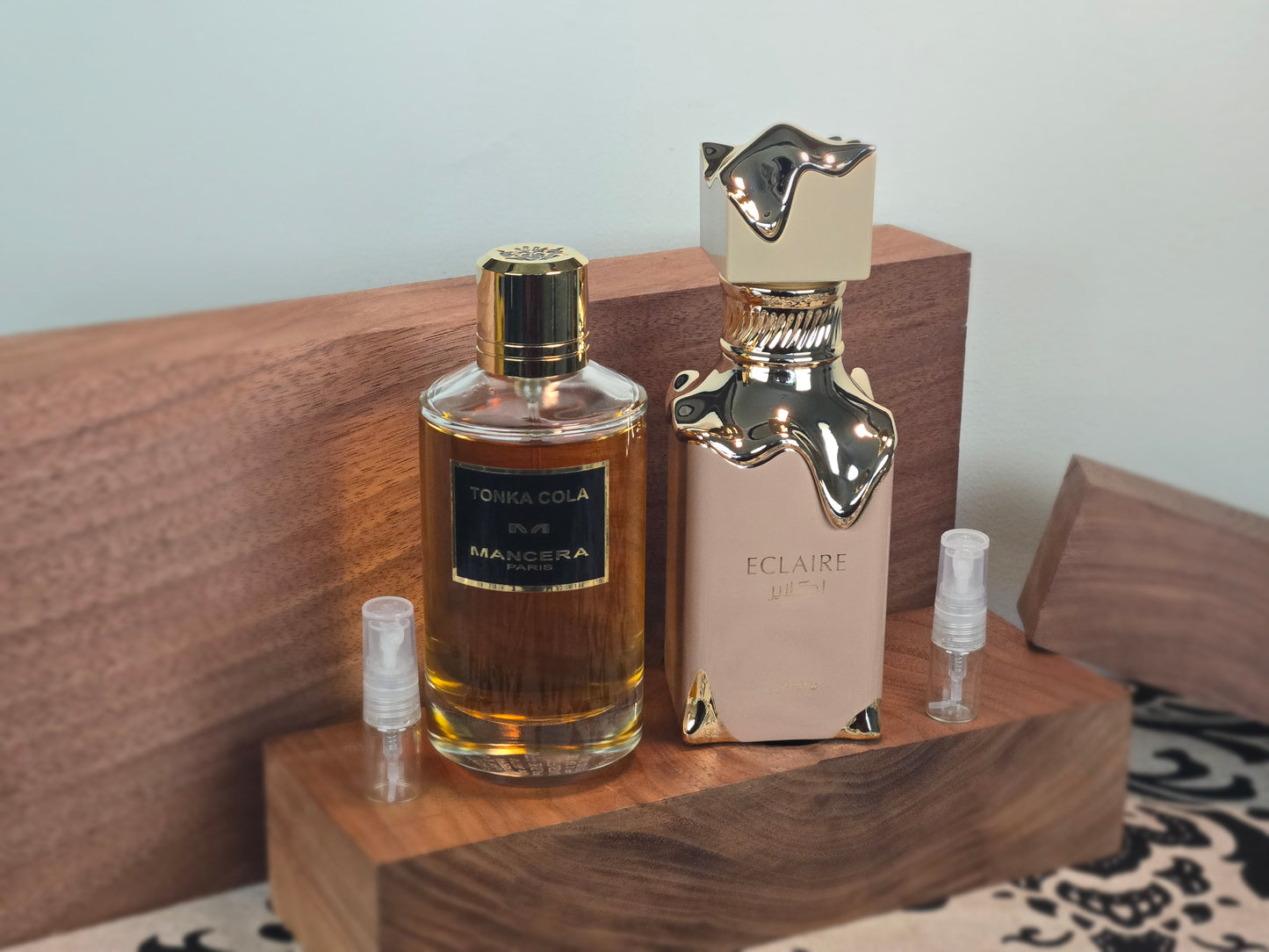 Combinaison Gourmande et Festive - Mancera Tonka Cola et Lattafa Éclaire - Échantillon de Parfum 5ml/2ml