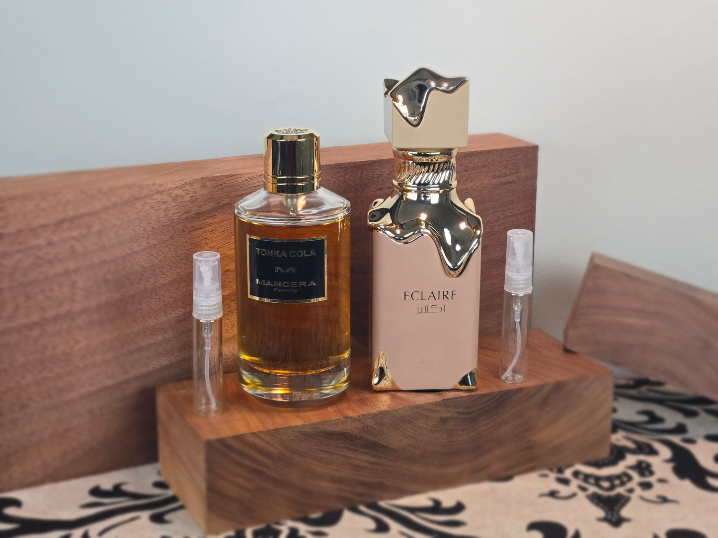 Combinaison Gourmande et Festive - Mancera Tonka Cola et Lattafa Éclaire - Échantillon de Parfum 5ml/2ml