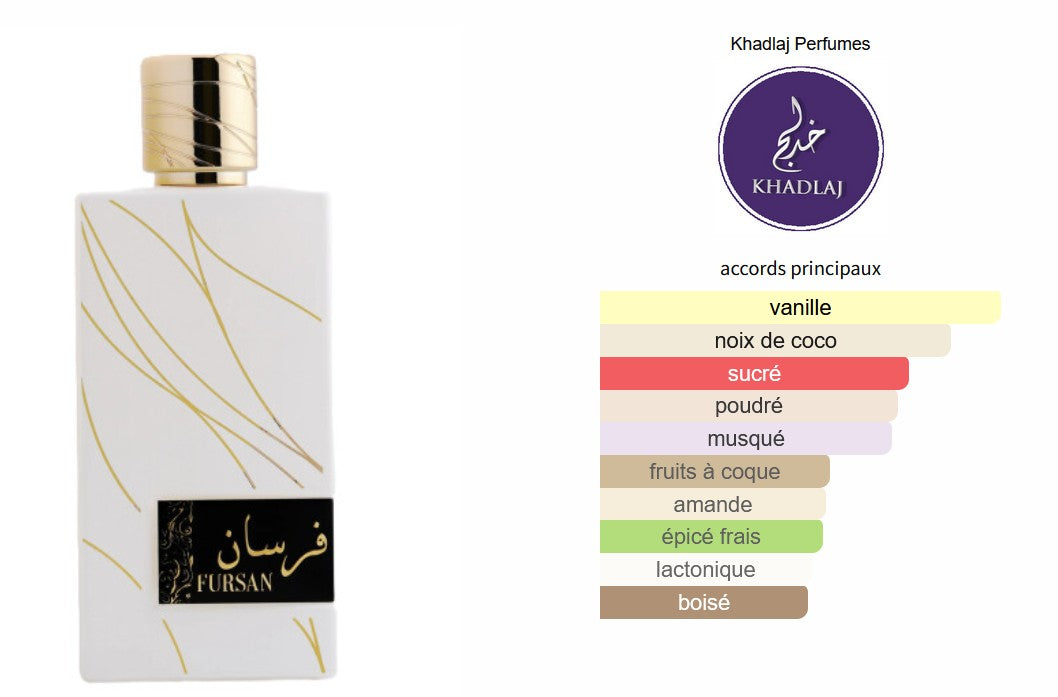 Khadlaj White Fursan - Échantillon de Parfum 5ml/2ml - Format de Voyage - Parfum du Moyen-Orient