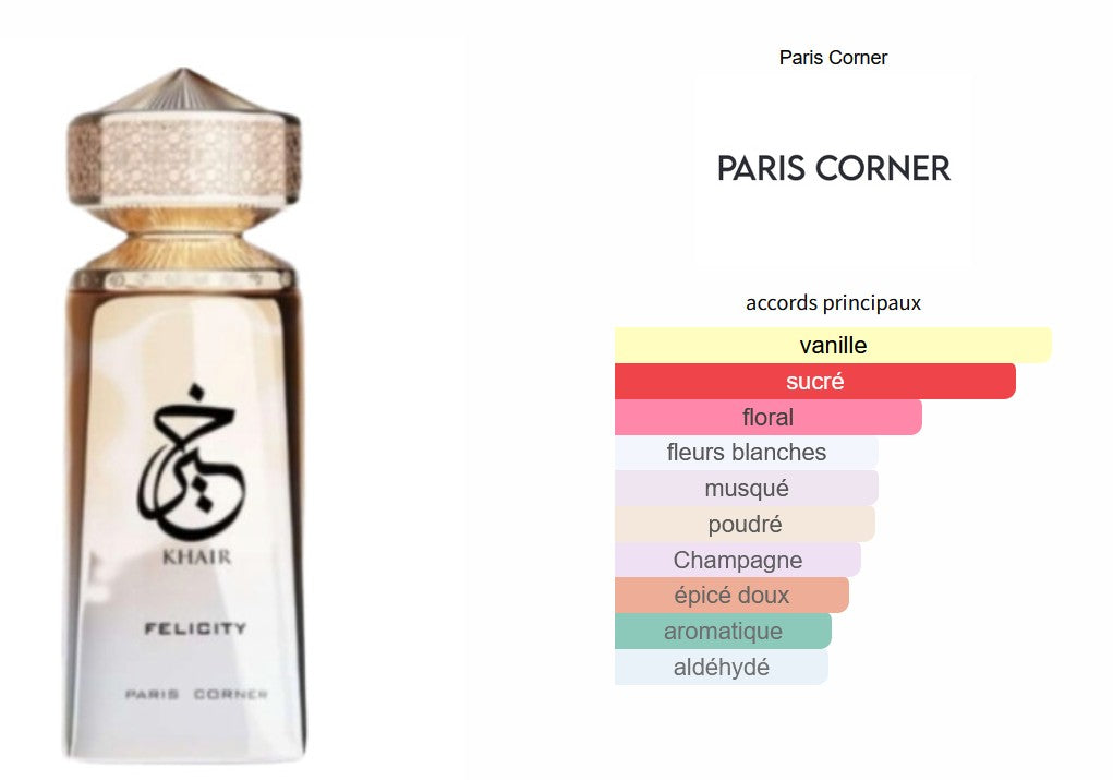Paris Corner Khair Felicity - Perfume Sample 5ml/2ml - Travel Size - Middle Eastern Fragrance