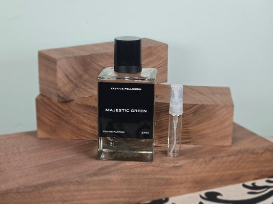 Zara Majestic Green - Échantillon de Parfum 5ml/2ml - Format de Voyage Abordable