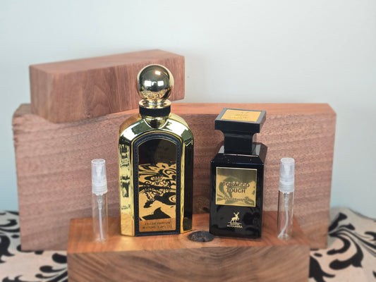 Gourmand and Enveloping Combination - Maison Alhambra Tobacco Touch and Armaf Derby Club House Gold - Perfume Sample 5ml/2ml