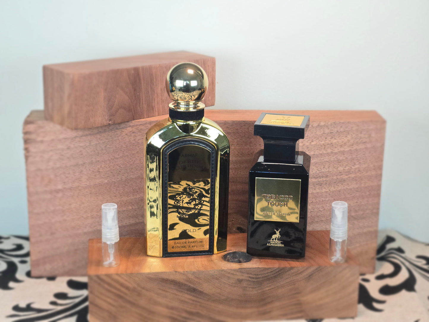 Gourmand and Enveloping Combination - Maison Alhambra Tobacco Touch and Armaf Derby Club House Gold - Perfume Sample 5ml/2ml