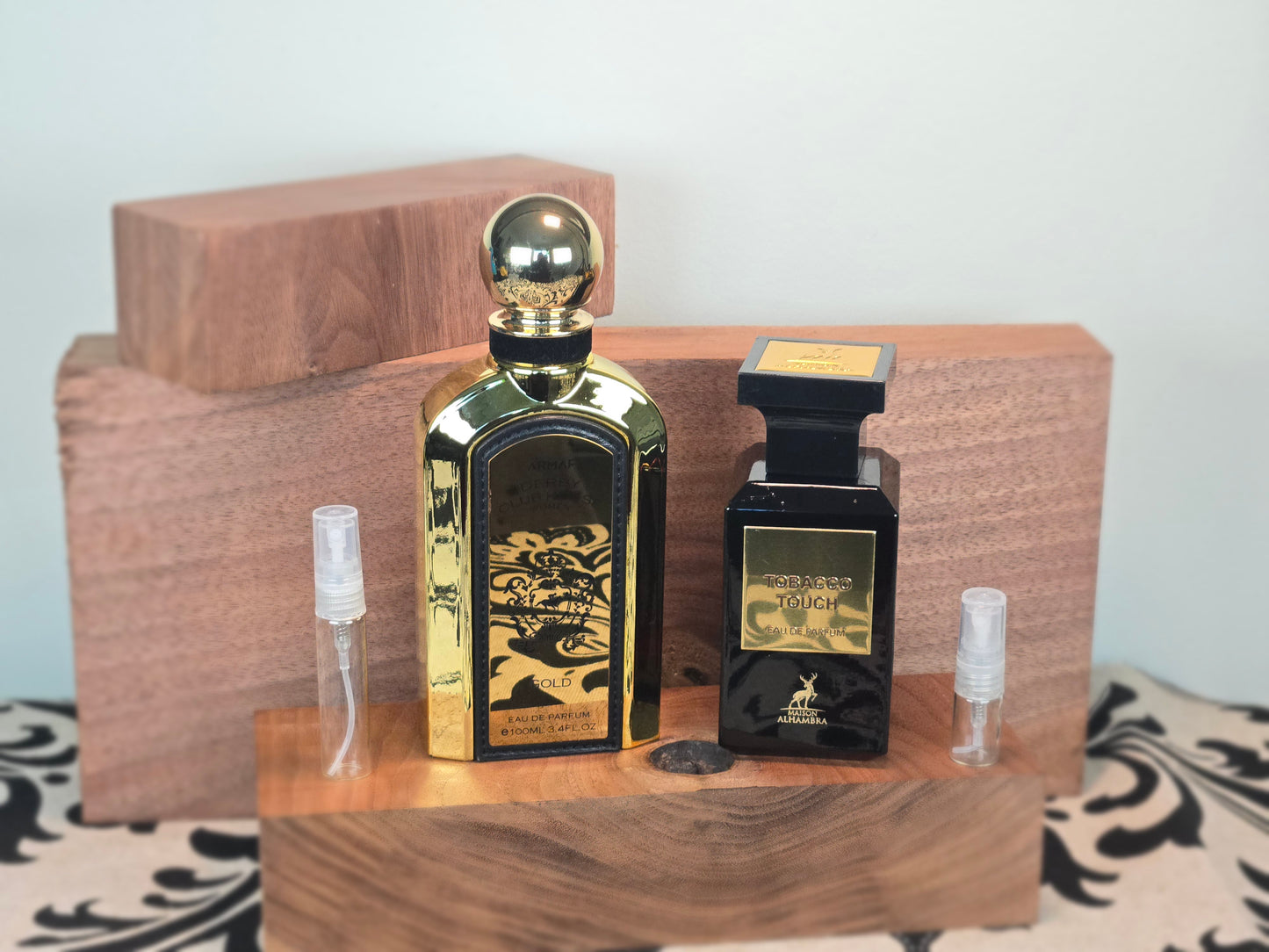 Gourmand and Enveloping Combination - Maison Alhambra Tobacco Touch and Armaf Derby Club House Gold - Perfume Sample 5ml/2ml