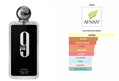 Afnan 9pm - Échantillon de Parfum 5ml/2ml - Format de Voyage - Parfum du Moyen-Orient