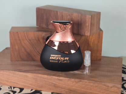 Al Haramain Detour Noir Intense - Perfume Sample 5ml/2ml - Travel Size - Middle Eastern Fragrance