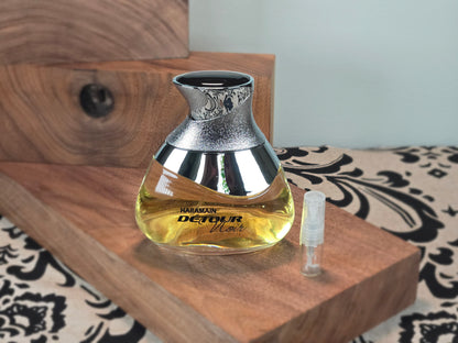Al Haramain Detour Noir - Perfume Sample 5ml/2ml - Travel Size - Middle Eastern Fragrance