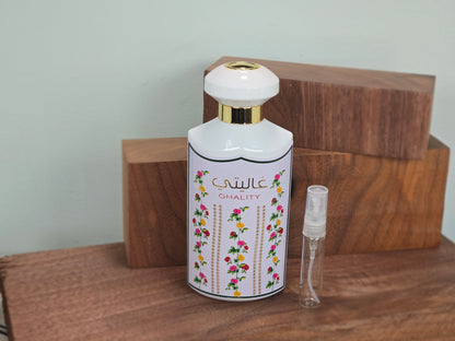Ard Al Zaafaran Ghality - Perfume Sample 5ml/2ml - Travel Size - Middle Eastern Fragrance