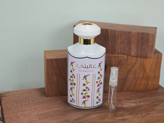 Ard Al Zaafaran Ghality - Échantillon de Parfum 5ml/2ml - Format de Voyage - Parfum du Moyen-Orient