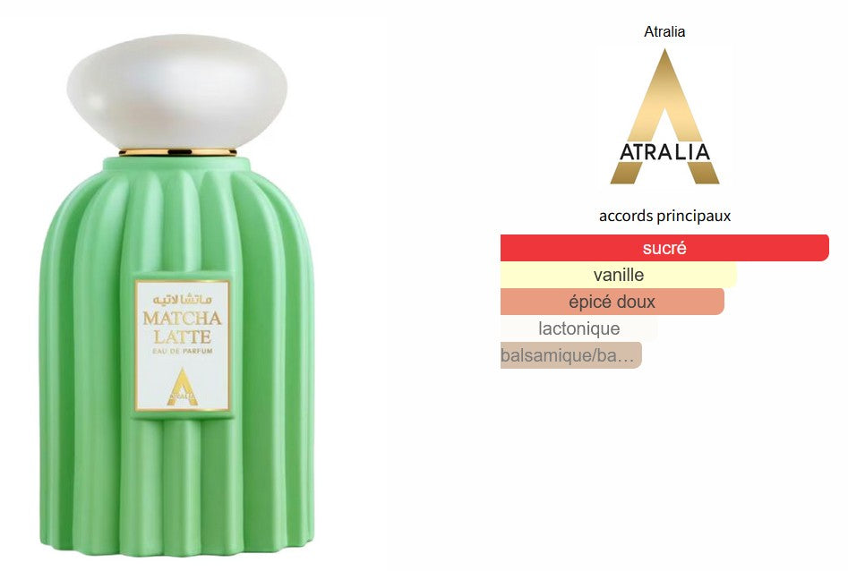 Atralia Matcha Latte - Échantillon de Parfum 5ml/2ml - Format de Voyage - Parfum du Moyen-Orient