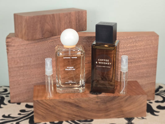 Warm and Delicate Combination - Coffee & Whiskey and Zara Warm Freedom - Perfume Sample 5ml/2ml