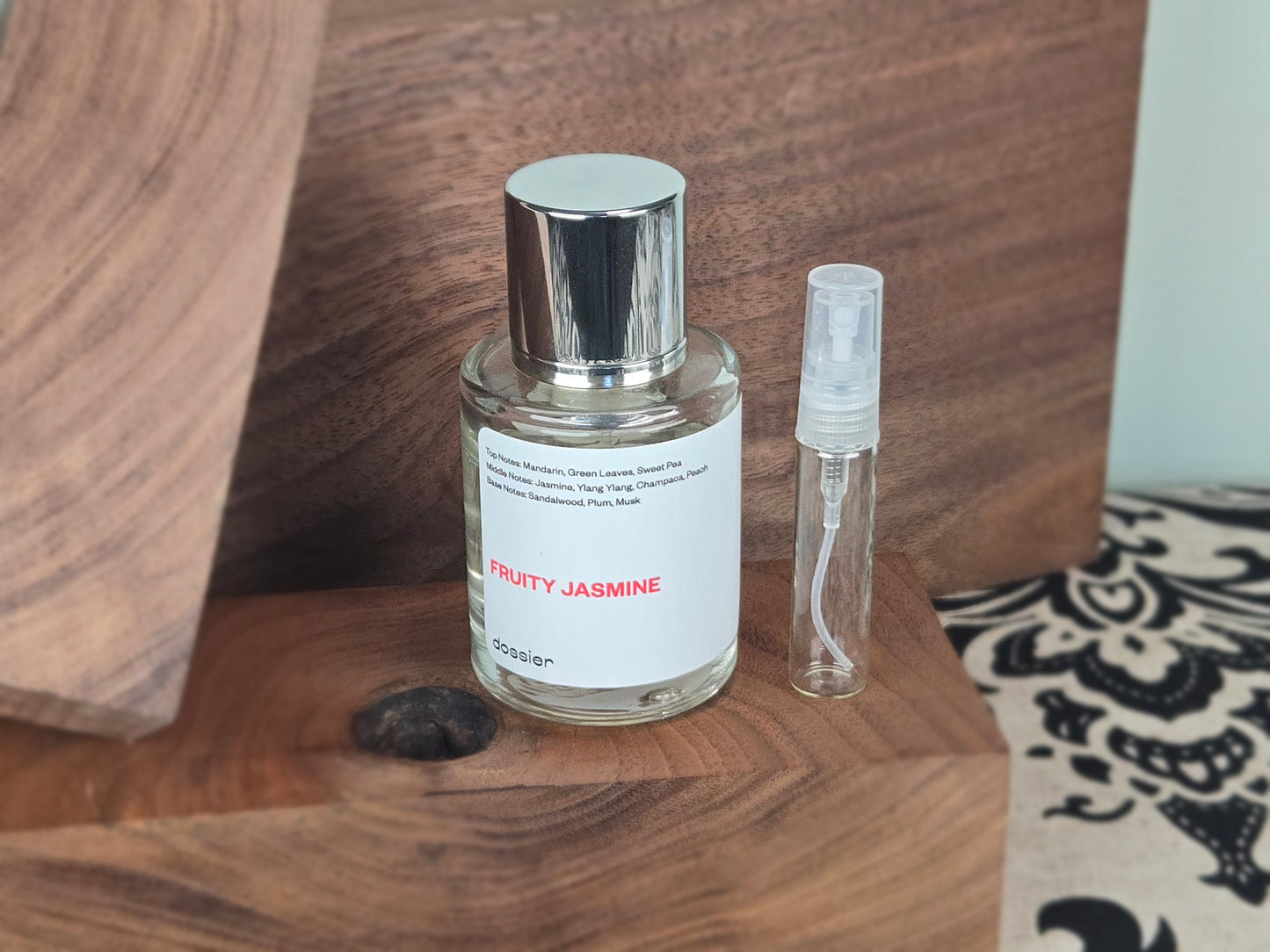 Dossier Fruity Jasmine - Échantillon de Parfum 5ml/2ml - Format de Voyage - Parfum Dupe