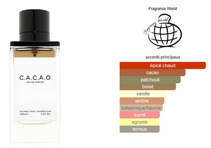 Fragrance World Cacao - Échantillon de Parfum 5ml/2ml - Format de Voyage - Parfum du Moyen-Orient
