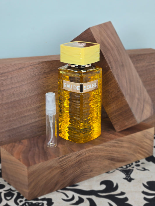 Fragrance World Eau de Soleil - 5ml/2ml Perfume Sample - Travel Size - Middle Eastern Fragrance