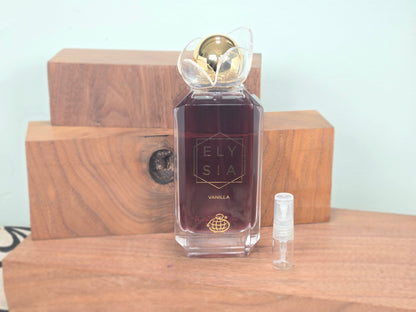 Fragrance World Elysia Vanilla - Échantillon de Parfum 5ml/2ml - Format de Voyage - Parfum du Moyen-Orient