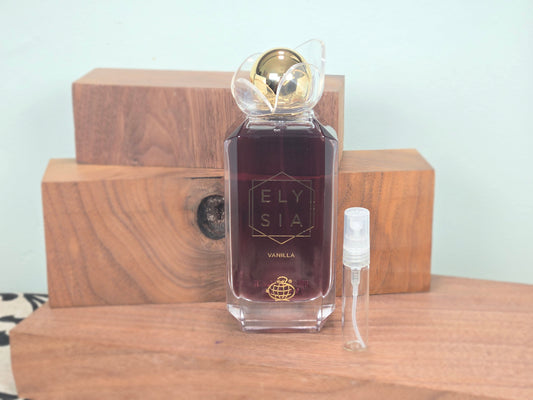 Fragrance World Elysia Vanilla - Échantillon de Parfum 5ml/2ml - Format de Voyage - Parfum du Moyen-Orient
