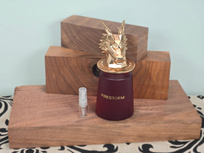 Fragrance World Firestorm - Perfume Sample 5ml/2ml - Travel Size - Middle Eastern Perfume