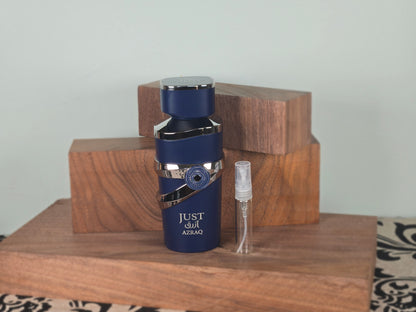 Fragrance World Just Azraq - Perfume Sample 5ml/2ml - Travel Size - Middle Eastern Fragrance