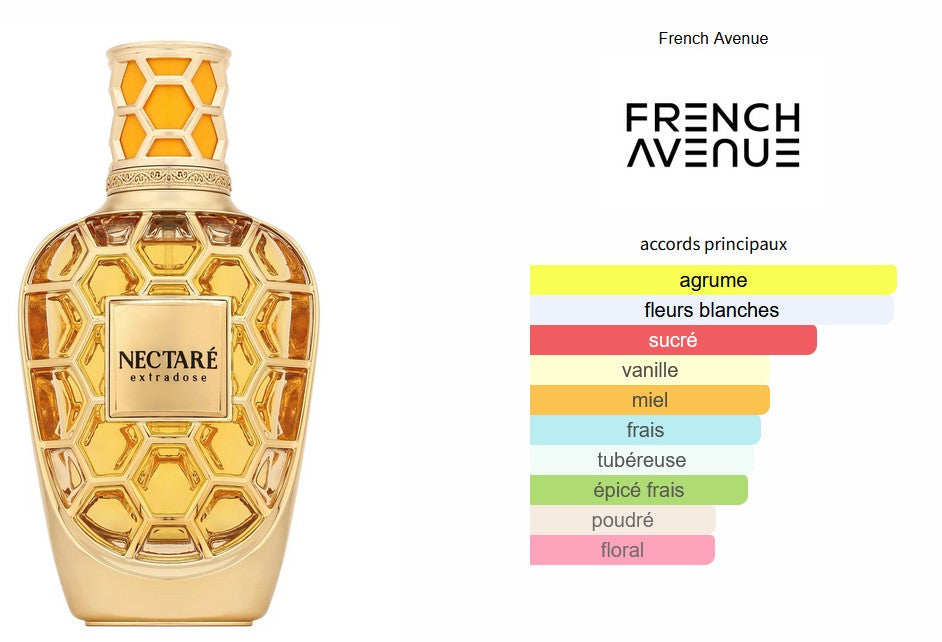 French Avenue NECTARE Extradose - Échantillon de Parfum 5ml/2ml - Format de Voyage - Parfum du Moyen-Orient
