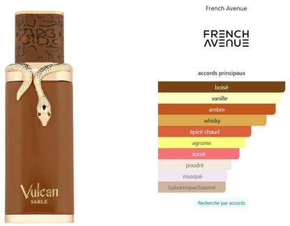 French Avenue Vulcan Sable - Échantillon de Parfum 5ml/2ml - Format de Voyage - Parfum du Moyen-Orient