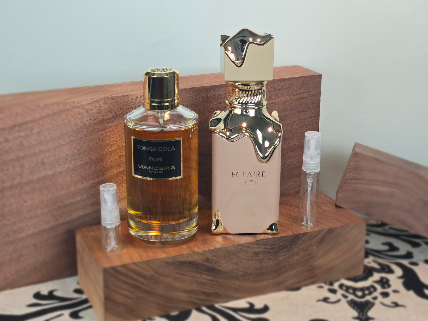 Gourmand and Festive Combo - Mancera Tonka Cola and Lattafa Éclaire - Perfume Sample 5ml/2ml