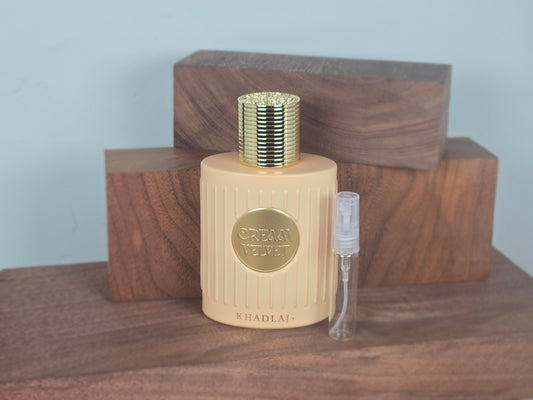 Khadlaj Cream Velvet - Échantillon de Parfum 5ml/2ml - Format de Voyage - Parfum du Moyen-Orient