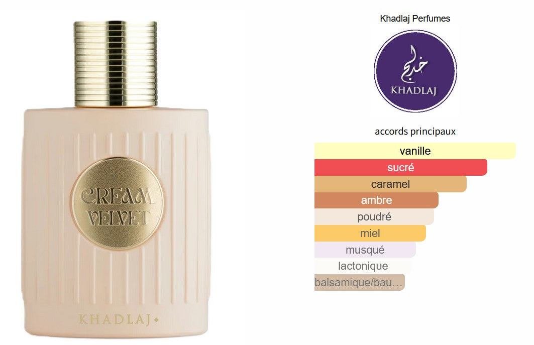 Khadlaj Cream Velvet - Échantillon de Parfum 5ml/2ml - Format de Voyage - Parfum du Moyen-Orient