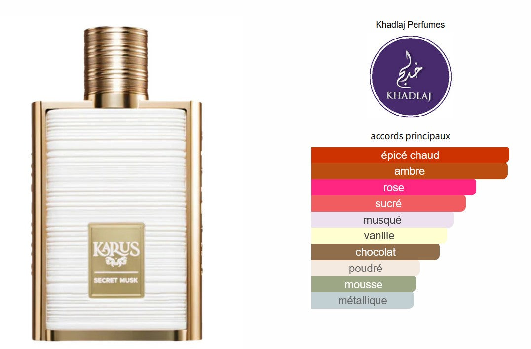Khadlaj Karus Secret Musk - Perfume Sample 5ml/2ml - Travel Size - Middle Eastern Fragrance