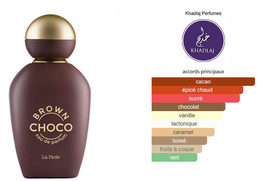 Khadlaj La Fede Brown Choco - Perfume Sample 5ml/2ml - Travel Size - Middle Eastern Fragrance