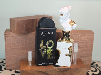 Lactonic Composition and White Flowers - Lattafa Affection and Her Confession - Perfume Sample 5ml/2ml