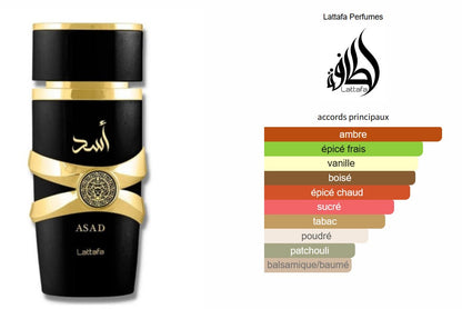 Lattafa Asad - Perfume Sample 5ml/2ml - Travel Size - Middle Eastern Fragrance