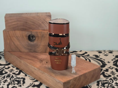 Lattafa Asad Bourbon - Perfume Sample 5ml/2ml - Travel Size - Middle Eastern Fragrance