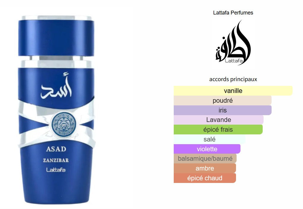 Lattafa Asad Zanzibar - Perfume Sample 5ml/2ml - Travel Size - Middle Eastern Fragrance