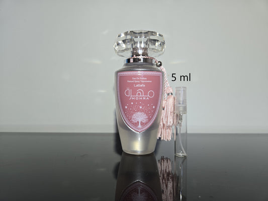 Lattafa Morha Silky Rose - Échantillon de Parfum Arabe 5ml/2ml - Format de Voyage