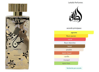 Lattafa Yaqeen Asdaaf - 5ml/2ml Perfume Sample - Travel Size - Middle Eastern Fragrance