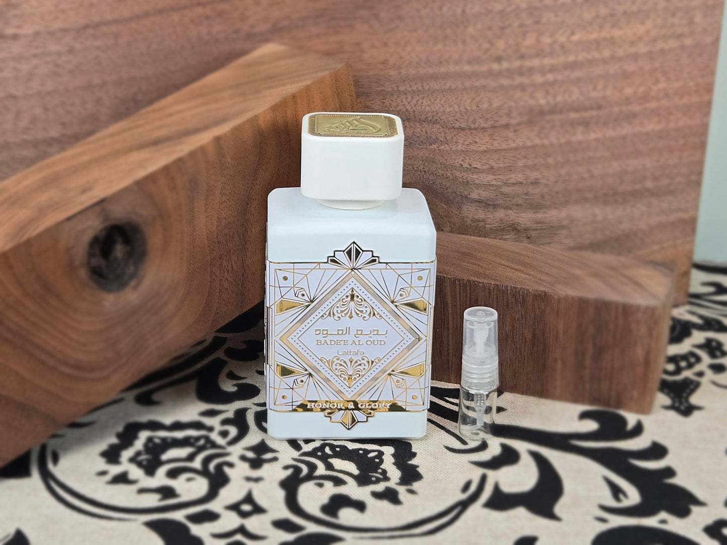 Lattafa Bade'e Al Oud Honor & Glory - Échantillon de Parfum Arabe 5ml/2ml - Format de Voyage