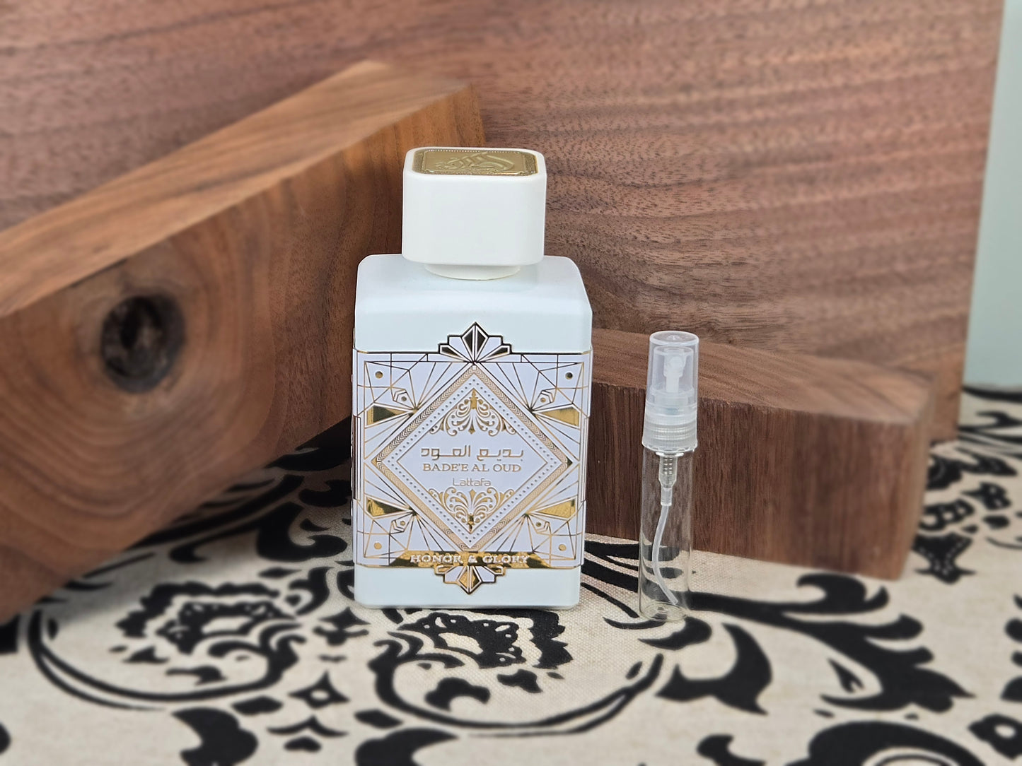 Lattafa Bade'e Al Oud Honor & Glory - Échantillon de Parfum Arabe 5ml/2ml - Format de Voyage