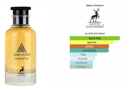 Maison Alhambra Jean Lowe Immortal - Échantillon de Parfum 5ml/2ml - Format de Voyage - Parfum du Moyen-Orient