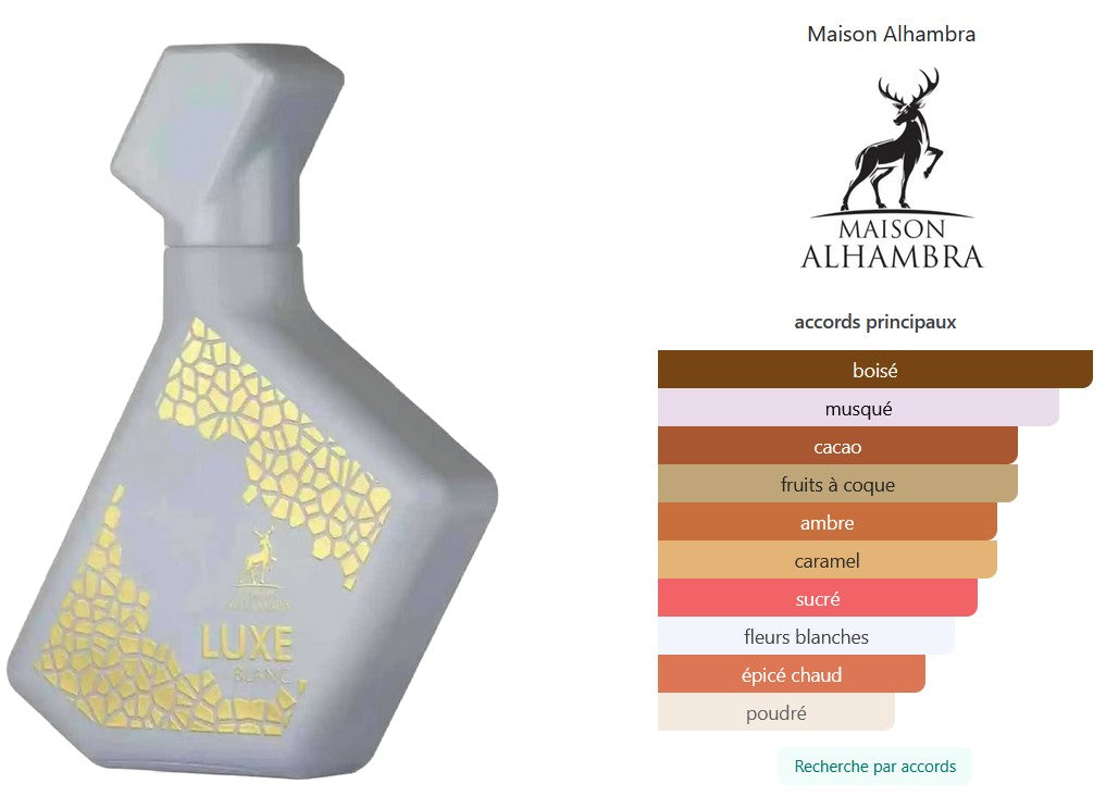 Maison Alhambra Luxe Blanc - Perfume Sample 5ml/2ml - Travel Size - Middle Eastern Perfume