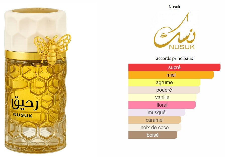 Nusuk Raheeq - Échantillon de Parfum 5ml/2ml - Format de Voyage - Parfum du Moyen-Orient