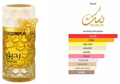 Nusuk Raheeq - Échantillon de Parfum 5ml/2ml - Format de Voyage - Parfum du Moyen-Orient