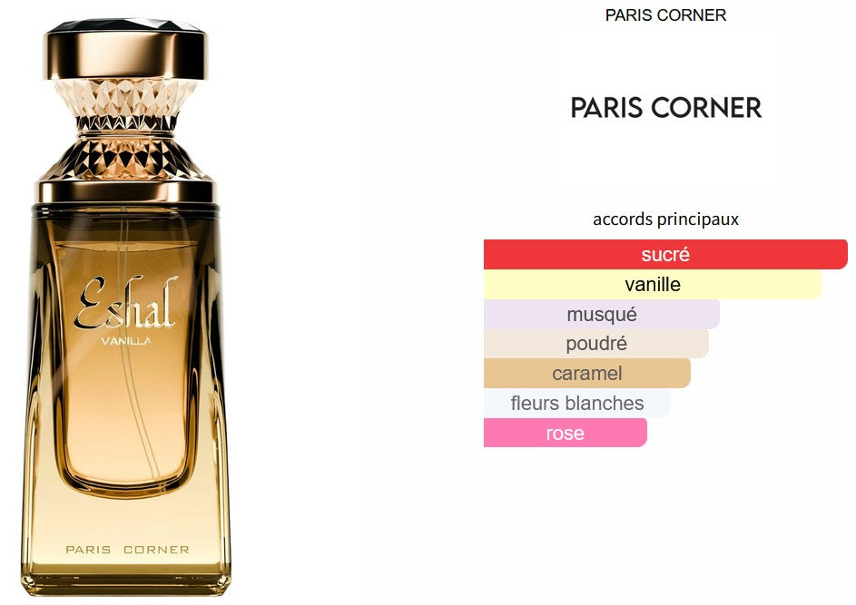 Paris Corner Eshal Vanilla - Perfume Sample 5ml/2ml - Travel Size - Middle Eastern Fragrance