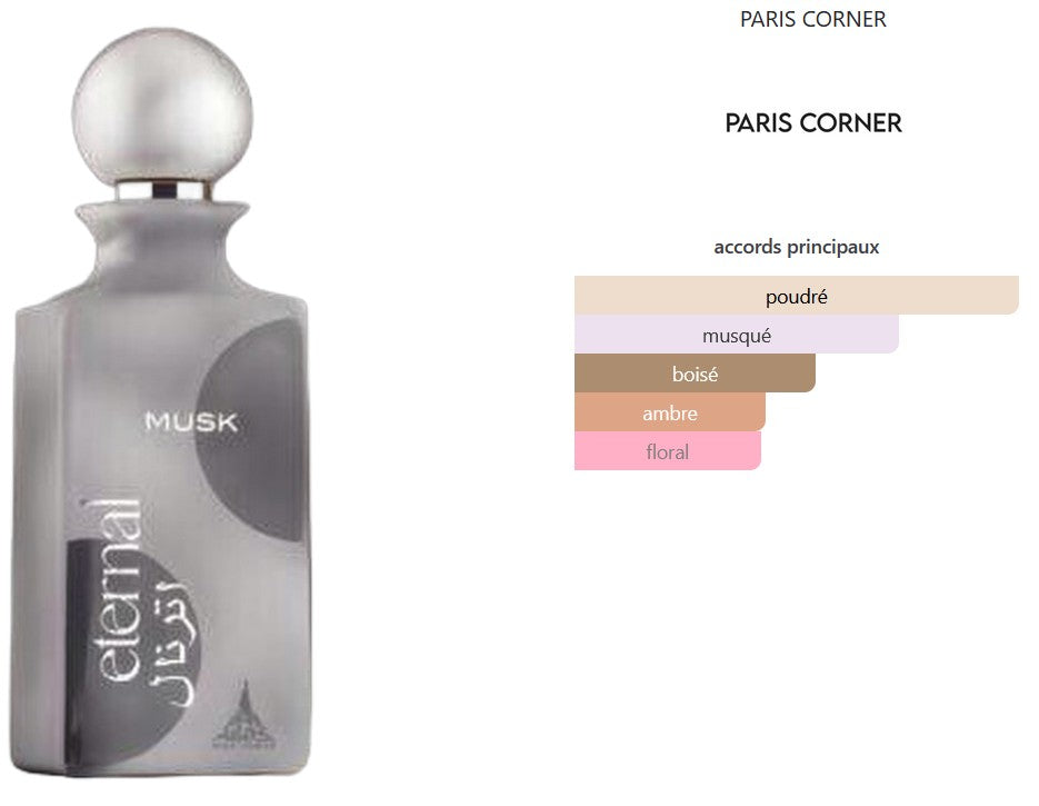 Paris Corner Eternal Musk - Perfume Sample 5ml/2ml - Travel Size - Middle Eastern Fragrance