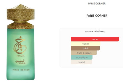Paris Corner Khair Pistachio - Échantillon de Parfum 5ml/2ml - Format de Voyage - Parfum du Moyen-Orient