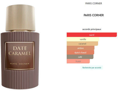 Paris Corner Date Caramel - Échantillon de Parfum 5ml/2ml - Format de Voyage - Parfum du Moyen-Orient